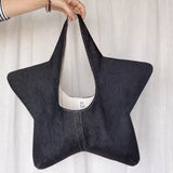 KYLETHOMASW  -  Korean Star Denim Travel Top-Handle Bags Grunge Women All Match Shoulder Handbags Y2K Aesthetic Casual Shopping Purses Trendy