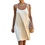 KYLETHOMASW  -  Women's Long Silky Tank Top Spaghetti Strap Camisole Slip Dress Backless Loose Dress