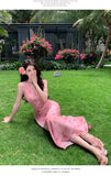 KYLETHOMASW  -  Women's Print Long Dresses Elegant V-neck Sleeveless Bodycon Evening Party Dress New Fashion Slim Waist Vestidos Mujer New Robe