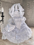 KYLETHOMASW  -  Sweet Princess Style High Waist Slimming Bow Dress Japanese Summer New Off-the-shoulder Lace-up Sleeveless Puffy Dresses