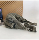 KYLETHOMASW  -  Japanese Vintage Denim Women's Handbags High-capacity Streetwear Casual Shoulder Bag All Match Y2k Aesthetic Ins Crossbody Bags