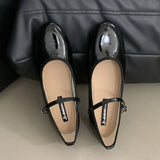 KYLETHOMASW  -  New Footwear Designer Shallow Women Flats With Shoes Female Round Toe Fashion Buckle Strap Ladies Flats Mary Janes Lolita Shoes