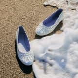 KYLETHOMASW  -  High Quality Women Ruched Rivet Ballet Flats Round Toe Soft Leather Slip on Daily French Casual Flat Shoes Zapatos De Mujer
