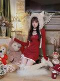 KYLTHOMASW  -   Winter Christmas Knitted Dress Women Patchwork Kawaii Y2K Sweater Mini Dress Female Fashion Sexy Cute Dress