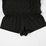 KYLETHOMASW  -  Women's basic solid color low waist elastic drawstring A-line hip bag skirt side slit spicy girl casual sports pants skirt