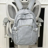 KYLETHOMASW  -  High-capacity Vintage Striped Backpack Streetwear All Match Travel Backpacks Casual Students Grunge Ins Schoolbags Y2k Aesthetic