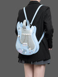 KYLETHOMASW  -  Original Silver Pink Guitar Bag Creative Contrast Color Cute Scarf Shoulder Crossbody Backpack Sweet Love Bag