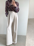 KYLETHOMASW  -  Drop Feeling Wide Leg Suit Pants Women Spring New High Waist Slimming Versatile Straight Leg Casual Long Trousers