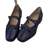 KYLETHOMASW  -  Women Genuine Leather Bow Decorated Ballet Shoes Mary Jane Style Flat Shoes Outdoor Casual Shallow Mouth Loafers Shoes Fashion