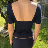 KYLETHOMASW  -  Elegant Women Ruched Deep V Blouse Spring Summer Resort Vacation Solid Short Sleeve Top Date Daily Office Outfit Trendy