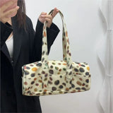 KYLETHOMASW  -  Korean Colorful Polka Dot Shoulder Bags Women Cylinder Zipper Handbag Ladies Unique Versatile Fashion Commute Crossbody Bag