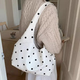 KYLETHOMASW  -  Luxury Design Y2k Aesthetic Office Lady Shoulder Bags Elegant All Match Dots Women's Handbags Korean Chic Fashion Underarm Bag