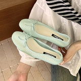 KYLETHOMASW  -  Fashion Lace Butterfly-Knot Women Flats Slip On Shoes Luxury Female Shallow Footwear Round Toe Ballet Flats Ladies Shoes Summer
