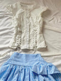 KYLETHOMASW  -  Casual Sweet White Slim Lace T-Shirts Designer Patchwork Hot Girl O-neck Sleeveless Tees Women Vintage Kawaii Fashion Shirt