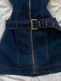KYLETHOMASW  -  Y2k Denim Dresses Women Spring Summer American Retro Fashion Mini Dress Streetwear Solid Sexy Vestidos Mujer