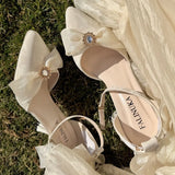 KYLETHOMASW  -  high heels for woman green purple wedding heels bow bridal heels designer shoes Lolita cosplay heels y2k heels rose