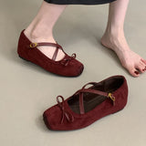 KYLETHOMASW  -  Bow Women Mary Jane Shoes Flats Ballet Shoes Casual Square Toe Sandals Summer 2025 Trend Running Hiking Shoes Dress Sandalias