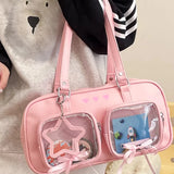 KYLETHOMASW  -  Harajuku New Niche Design Women's Bow Cute Ita Bag Jk Uniform Ulzzang Shoulder Bag for Girls Y2K Cartoon Handle Bag
