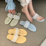 KYLETHOMASW  -  Summer Beach Slides Fashion Round Toe Women Flats Slippers Shoes Female Flip flops Flats Slippers Sandals Shoes For Ladies
