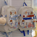 KYLETHOMASW  -  Japanese Harajuku antique girl bag female Korean all-match chic large-capacity backpack high school students backpacks