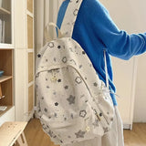 KYLETHOMASW  -  Fashion Kawaii Y2k Backpack Preppy Cute Star Print Girls Schoolbags High-capacity Outdoor Travel Backpacks for Women Students