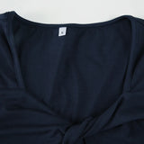 KYLETHOMASW  -  Chest Hollow Out Top Elegant Slim-fitting Short Sleeve T-shirt Summer Chic Basic Square Collar Tops Retro Streetwear