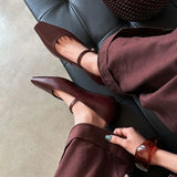 KYLETHOMASW  -  Summer Women's Genuine Leather Mary Jane Shoes Sandals Fashion Buckle with Square Toe Soft Bottom ladies Shoes