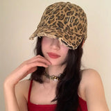 KYLTHOMASW  -  Sweet Hot Girl Leopard Print Retro Baseball Cap for Women's Autumn American Baseball Cap Fashion Female Trendy Accessories