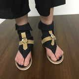 KYLETHOMASW  -  Blue  Shoes Buckle Gladiator Sandals Women Summer Jeans Boots booties sandalias Size 43