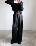 KYLETHOMASW  -  Drop Feeling Wide Leg Suit Pants Women Spring New High Waist Slimming Versatile Straight Leg Casual Long Trousers
