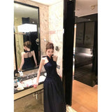 KYLETHOMASW  -  2025 Backless Cross Hanging Neck Dress Women Summer Pure Desire To Tuck in Waist Swing Long Design A-line Vestidos