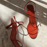 KYLETHOMASW  -  Thin Strap Sandals Women's Summer New with A Single Buckle Strap Womens Shoes Thin Heels with Exposed Toes High-heeled Sandals