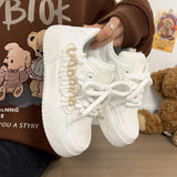 KYLETHOMASW  -  Cheap Sweet Campus Shoes For Girl leather Flat Comfortable skateboard Women's Sports Shoes High quality tenis de mujer