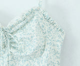 KYLETHOMASW  -  Vintage Floral Print Holiday Sexy Sweet Camis Women Lacing Up Bandage Back Summer Tops