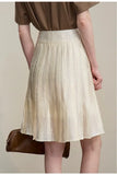 KYLETHOMASW  -  Women High Waist Pleated A Line Mini Skirt Slim Petite Casual College Style Summer Bottoms S 3XL