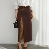 KYLETHOMASW  -  Summer Side Split Lace Sexy Perspective Skirt Fashion Versatile Elegant Temperament Commuter Women's Clothing