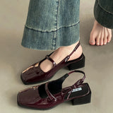 KYLETHOMASW  -  Summer Fashion Cover Toe Sandals Women Ankle Buckle Fashion Party Dress Singbacks Mules Shoes Zapatos De Mujer