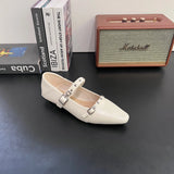 KYLETHOMASW  -  Tuizhi French-style shallow mouth soft Mary Jane shoes, summer new rivet retro niche lightweight