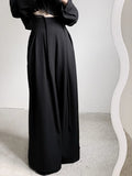 KYLETHOMASW  -  Early New Product Retro Temperament Drawstring Design Sense High Waist Hanging Sense Casual Mopping Pants Wide Leg Pants