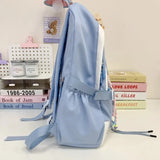 KYLETHOMASW  -  Women Students Contrast Color Patchwork Schoolbags Casual All Match Letter Printing Backpack Fashion Y2k Aesthetic Ins Backpacks