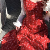 KYLETHOMASW  -  Japanese Fashion 2 Piece Set Woman Casual Long Sleeve Cardigan + Elegnat Irregular Midi Dress Beach Floral Dress Boho New