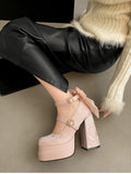 KYLETHOMASW  -  Night Club Platform Women Lolita Pumps Fashion Butterfly-knot High Heel Shoes New Spring Autumn Ladies Stripper Party Shoes