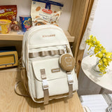 KYLETHOMASW  -  2 Piece Fashion Cute Student School Bag Casual Large Capacity Waterproof Backpack Woman Book Bag Girl