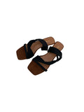 KYLETHOMASW  -  Low Shoes Rome PU Fabric Hoof Heels Silk Low Shoes Hoof Heels Silk Rome Fabric