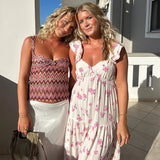 KYLETHOMASW  -  Sexy Low Neck Halter Top Sweet Colorful Stripe Sleeveless Vest Party Vacation Tank Vest New Outfit Lady Spring Summer Woman Tops