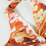 KYLETHOMASW  -  French vacation style twisted neck tie flower sexy backless suspender, spicy girl cinched waist slimming casual vest