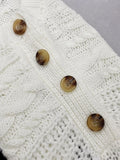 KYLETHOMASW  -  Casual Striped Women Sweater Fashion Long Lantern Sleeve Button O-neck Female Pullover 2025 Spring Autumn Chic Lady Knitwear