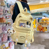 KYLETHOMASW  -  Ita Schoolbags Women Ins Kawaii Cute Ears High-capacity Transparent Bags Y2k Students Contrast Color Dopamine Fashion Backpacks