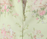 KYLETHOMASW  -  French Style Floral Print Sling Dress Women Sexy Slit Holiday Summer Dresses Elegant Lady Prairie Chic Party Robe Midi Vestidos