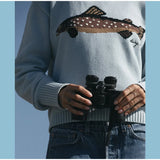 KYLETHOMASW  -  Crewneck Embroidered Fish Knit Sweater Long Sleeve Relaxed Fit 2025 Autumn Preppy Women Top Fashion Daily Casual Lady Pullover